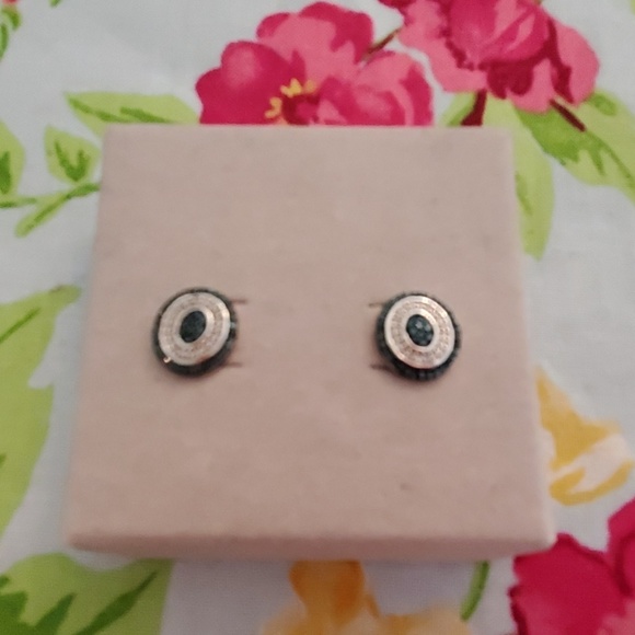 Blue Diamond Earrings - Picture 4 of 8